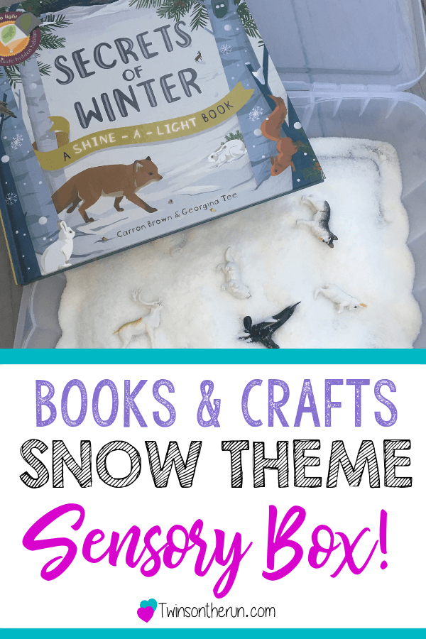This snow theme preschool & toddler sensory box is perfect for indoor winter fun!