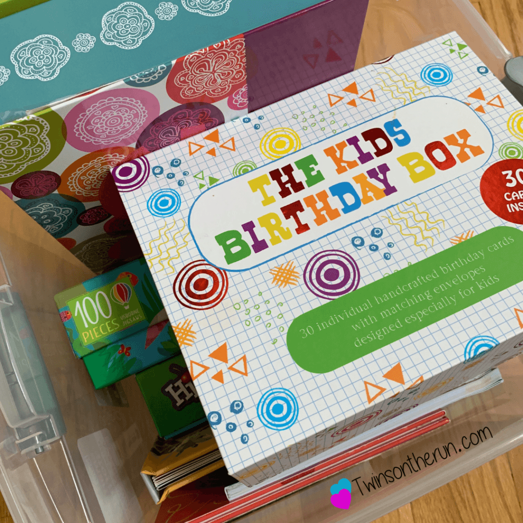 kids birthday supplies box